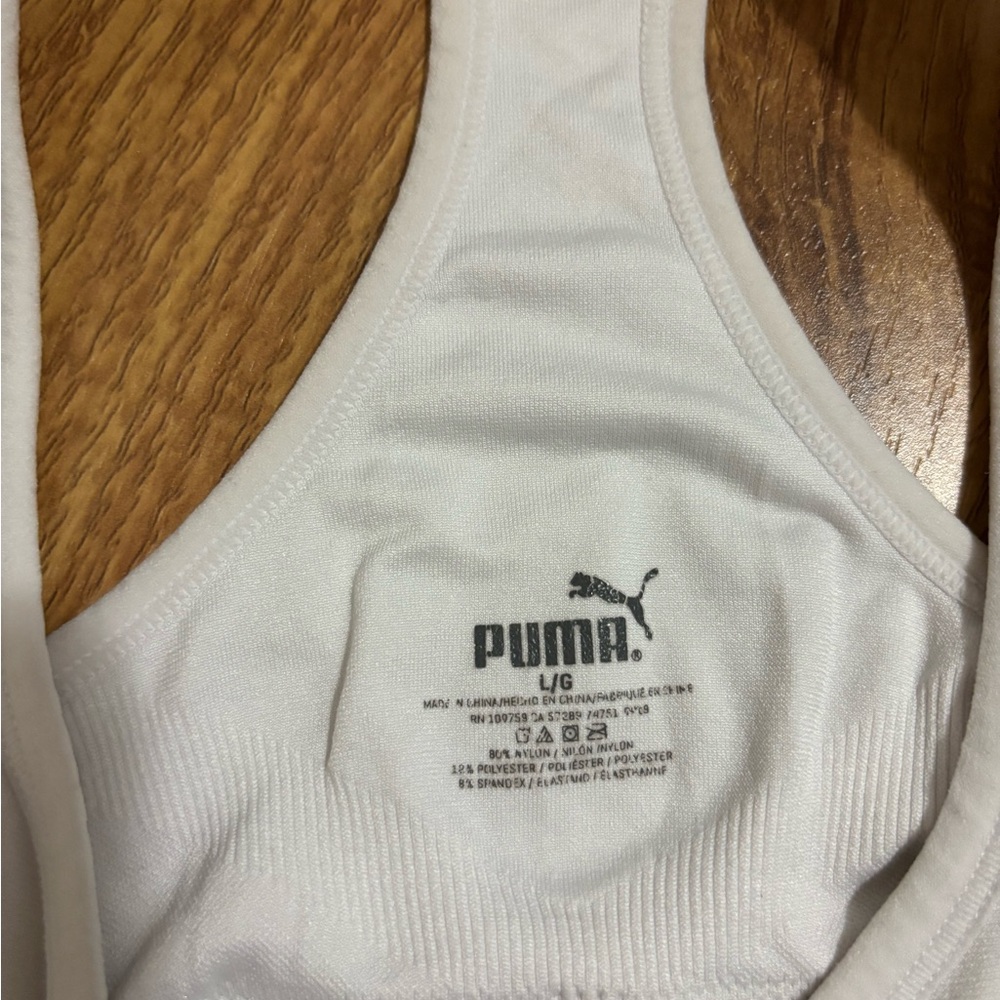 PUMA Classic White Sports Bra